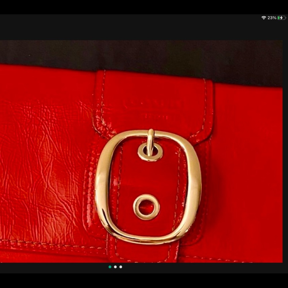 Beautiful all leather vintage Coach clutch